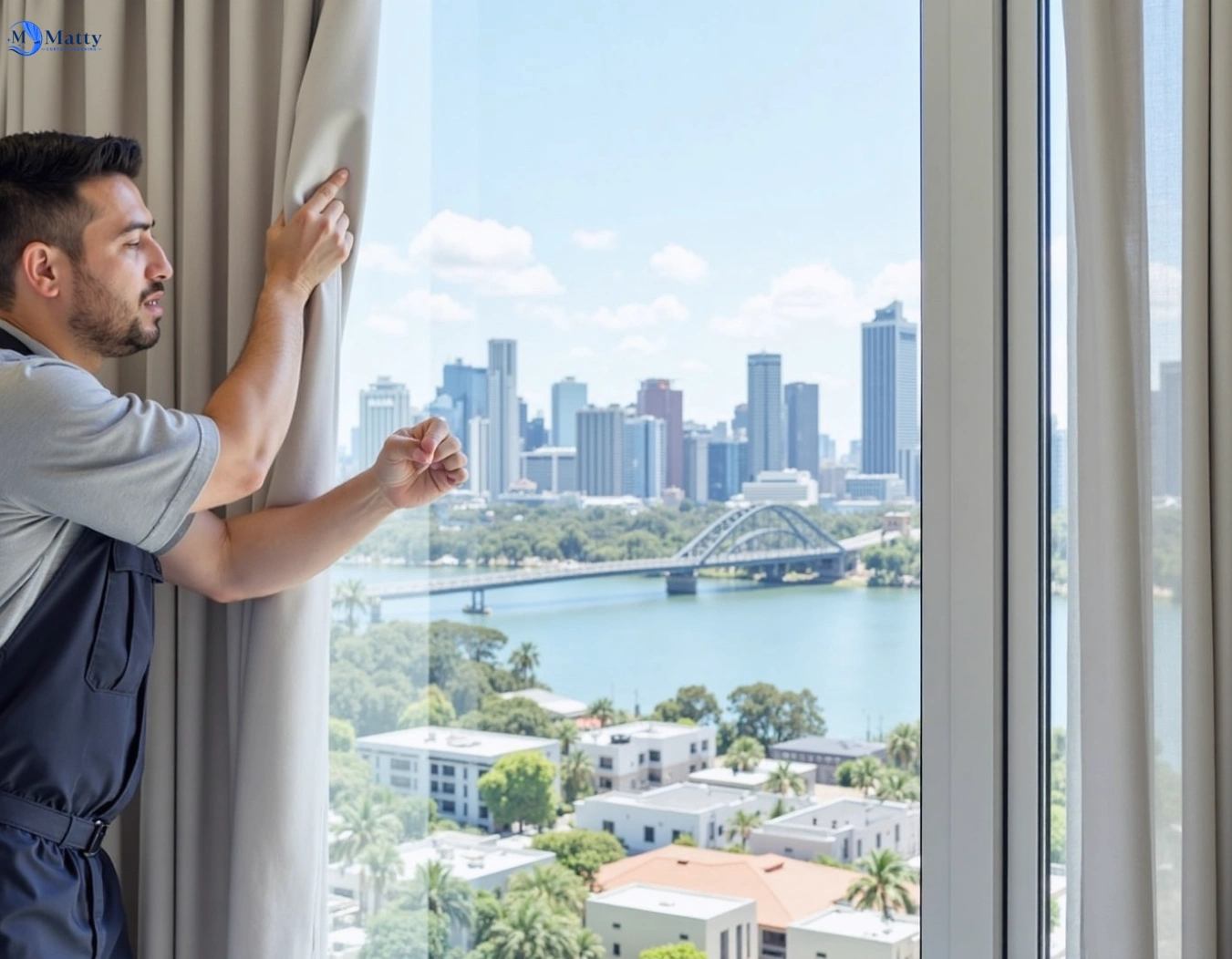 Professional curtain steam cleaning service condell-park-nsw QLD by Matty Curtain Cleaning